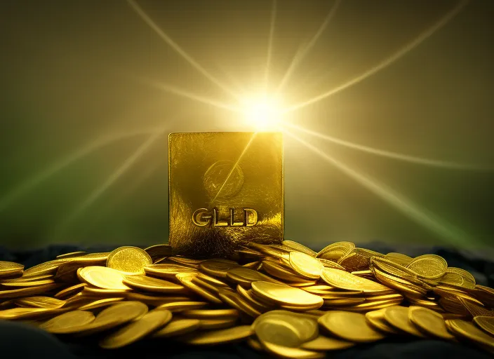money, gold, fortune irradiating golden light