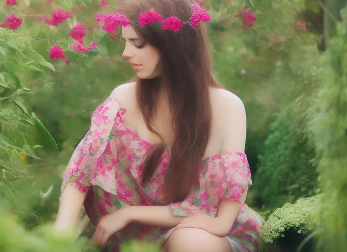 beautiful girl in the garden