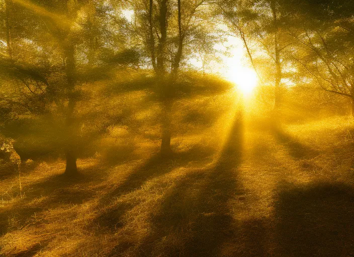 Treasure irradiating golden light