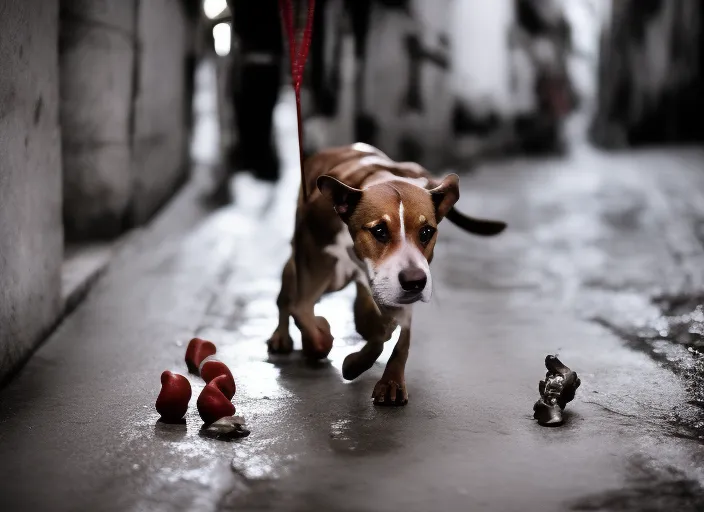 un perro con cuatro patas