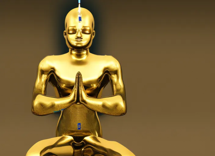 Body meditation made of gold
