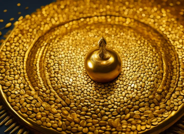 Body meditation made of gold