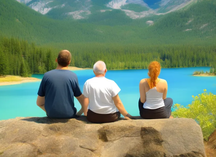 Couple contemplating nature