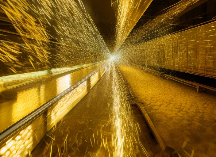 Money irradiating golden light