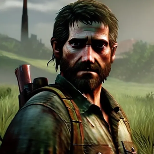 Jake Gyllenhaal in The Last of Us game, game screenshot