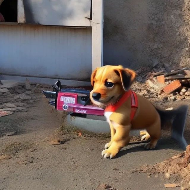 a chainsaw puppy