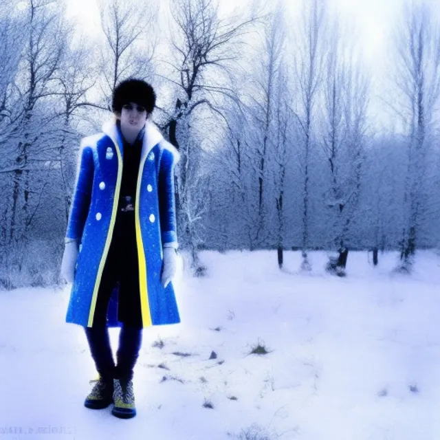 17 year old prince in wintry landscape