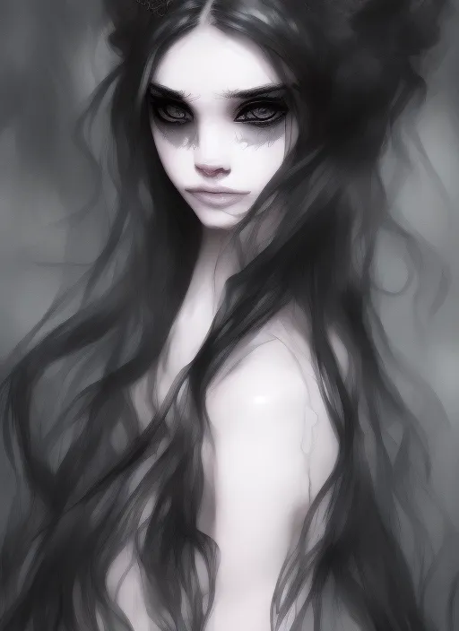 a detailed portrait of a cute goth brunette girl, by justin gerard and agnes cecile, digital art, realistic painting, trending on artstation