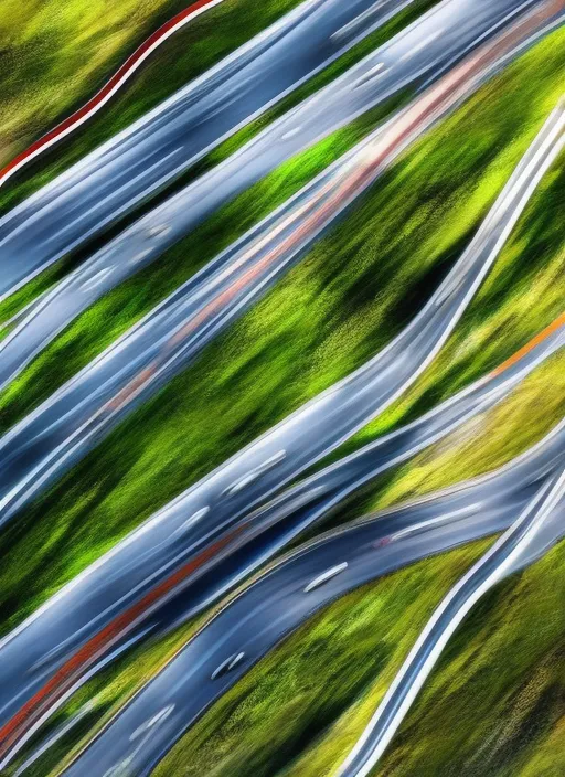 modern car drives on the highway, speed, power, fantasy