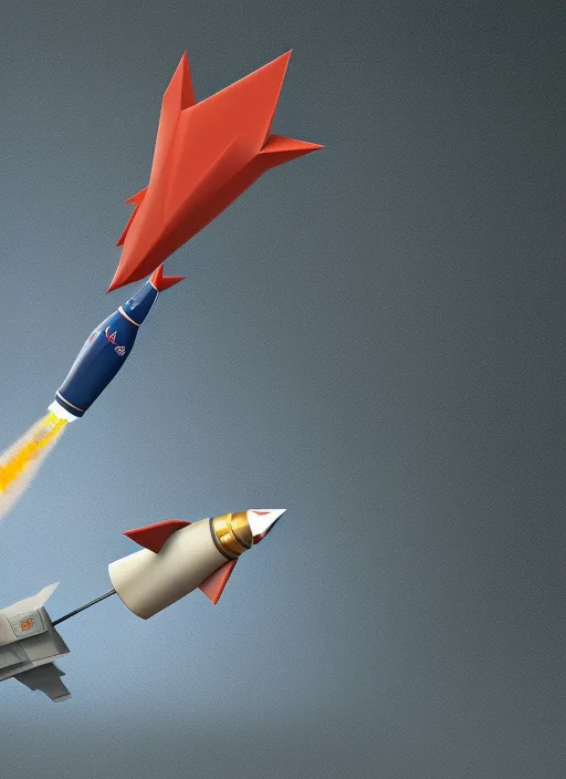 Donald trump flying on a rocket