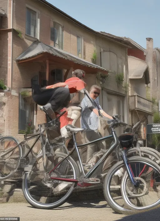 Bike. Make the bike a rusty steel bmx