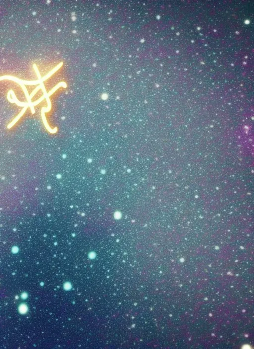a imagine with the word aiwaa write with a beautiful font, with cosmic background, on loop, full hd, 8k