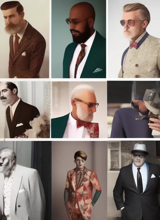 Old-fashioned men become fashionable world through filter of retro style. Add a retro filter (or hold down shift to create a vintage effect)