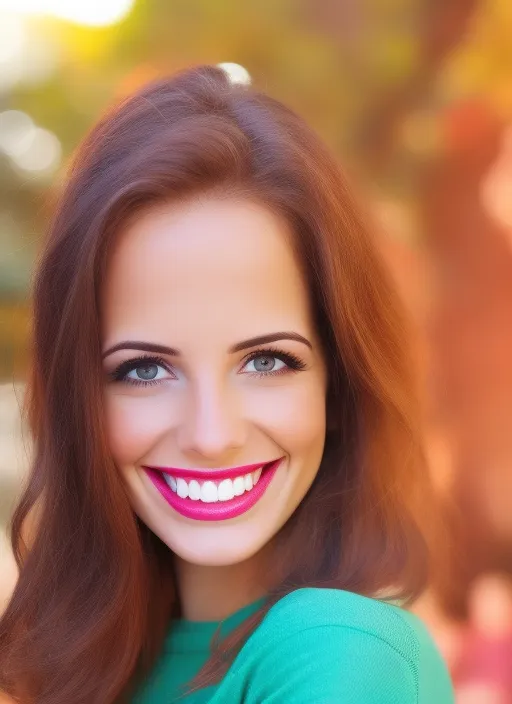 beautiful woman smiling