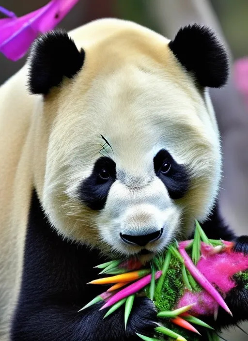 A colourful panda