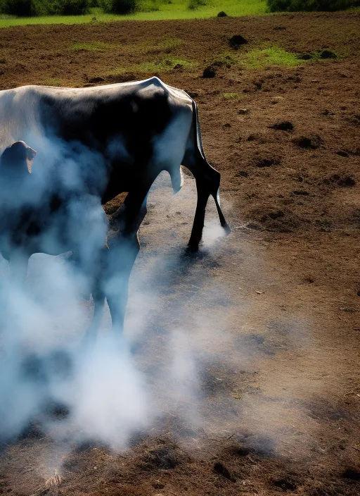 Cow dung smoke 