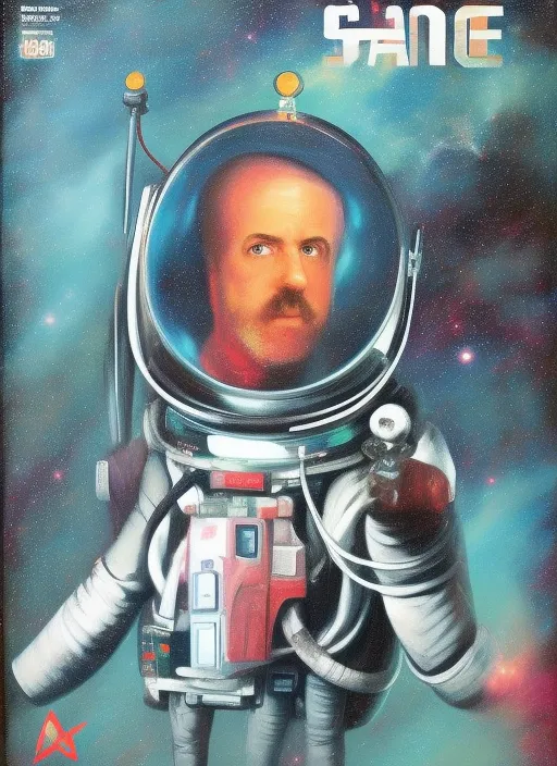 A man in space 