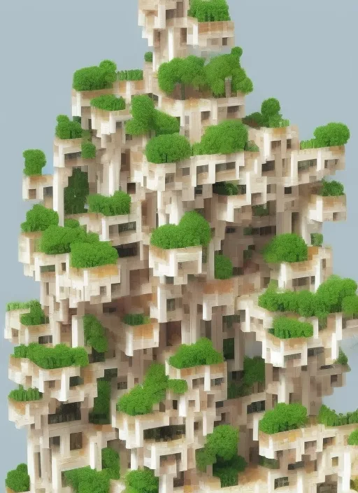 Create a hyper realystic buildings.That are growing from foundation to high level