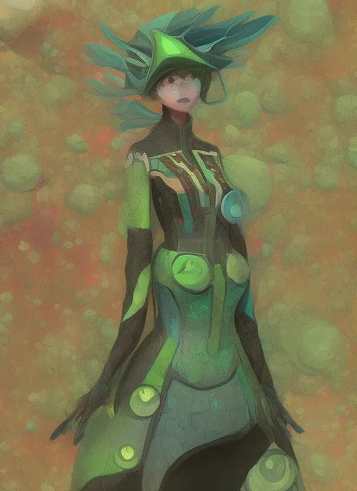 Celestial futuristic prom dress, 8k, Land art, acting headshot, celestial. Verdant, 8k, semi realistic gouache painting, cyberpunk art, hdri, art, isometric top down left view. 