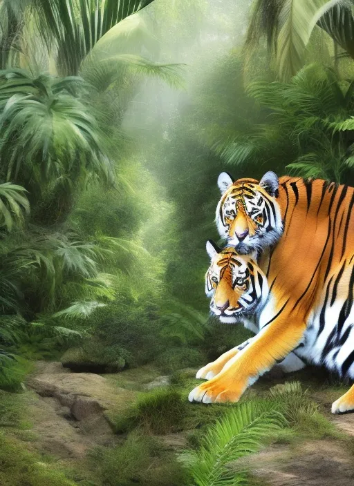 Tiger on the jungle 