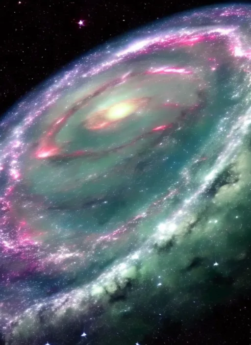 beautiful galaxy with earth video


