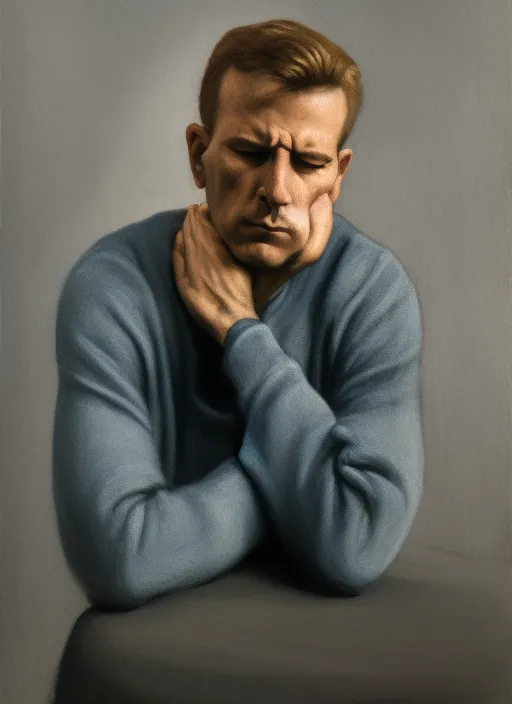 A Foto of a Man with His Hands Folded in Contemplation, Faith. contemplation, faith