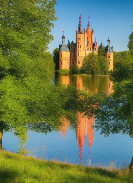 Nature and castle of schwerin