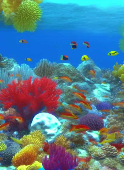 coral reef with marine biodiversity, full HD, 16k, hyperrealistic