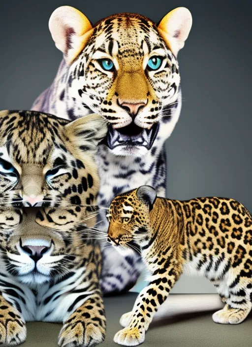 make it a seamless photoshop merge of different animal images