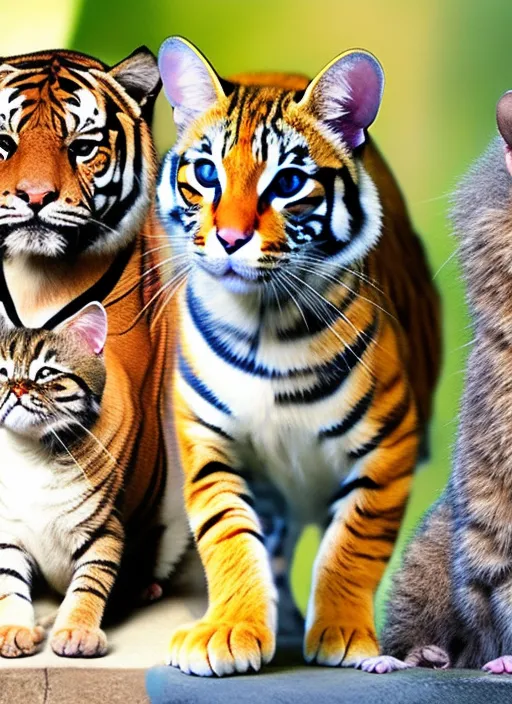 mouse to cat cat to tiger  to lion