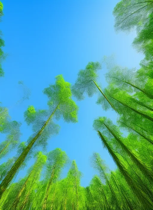 rain forest with clear sky