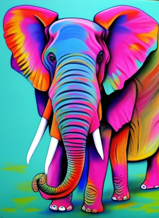 Elephant,colourful 