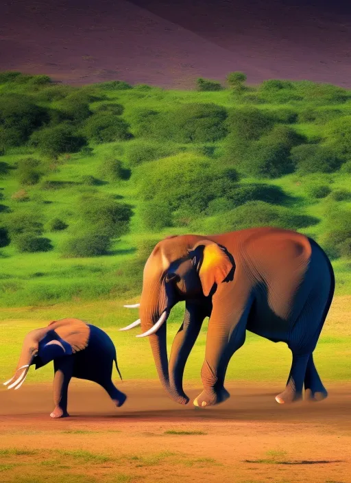 Elephant, colourful videos