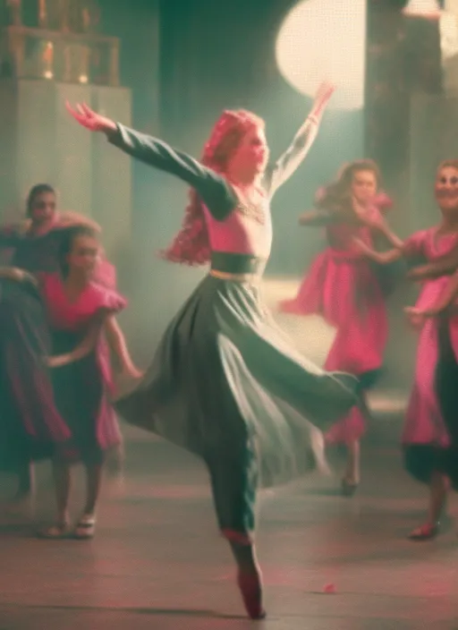 A gorgeous girl dancing with grace in remember of god