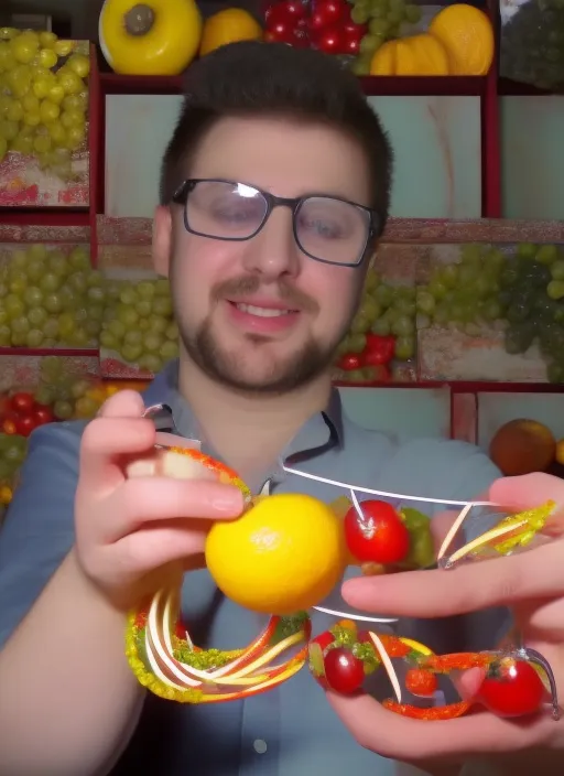 man make a video out of fruit bangle