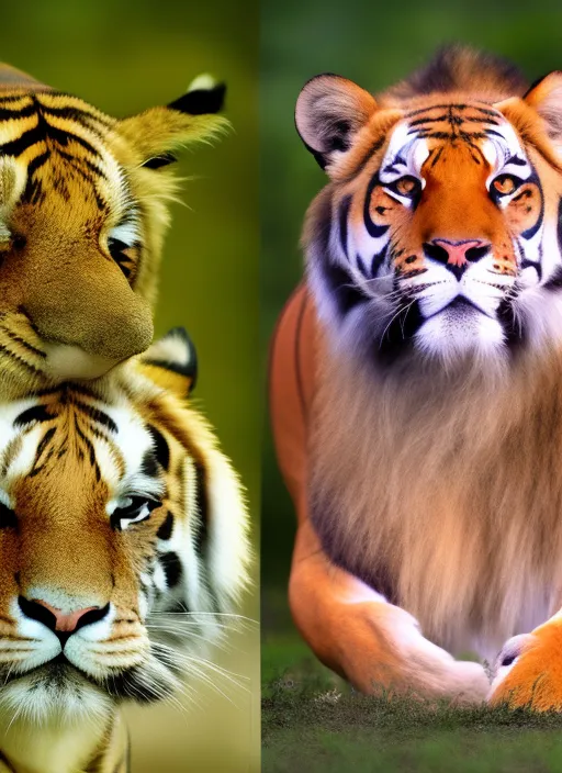 Tiger vs lion 