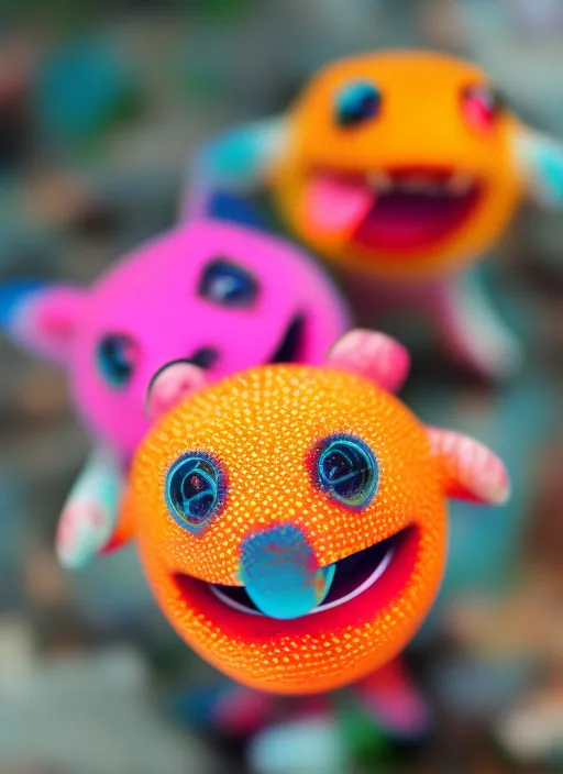 Animals smiling face make colourful 