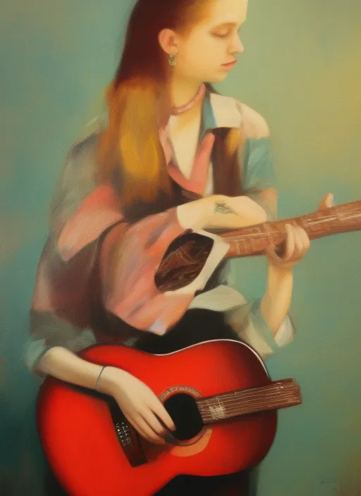 A girl with guitar 