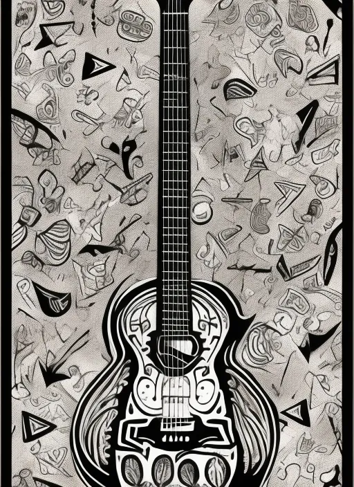 Dark doodle guitar 