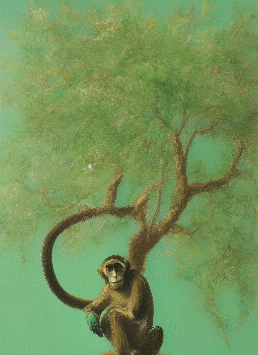 Monkey with tree