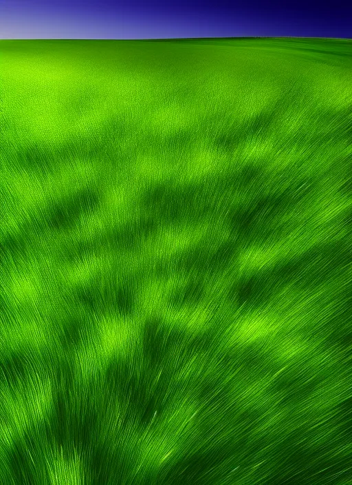 natural green grass moving  so fast due to turbulances