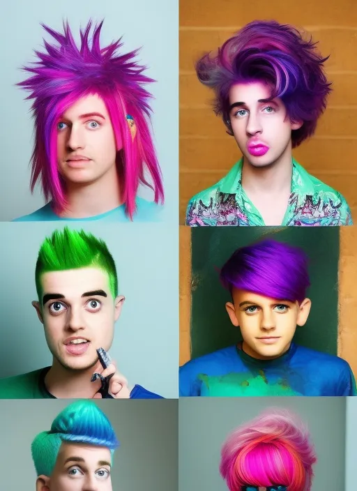 Boys funny colourful hair styles