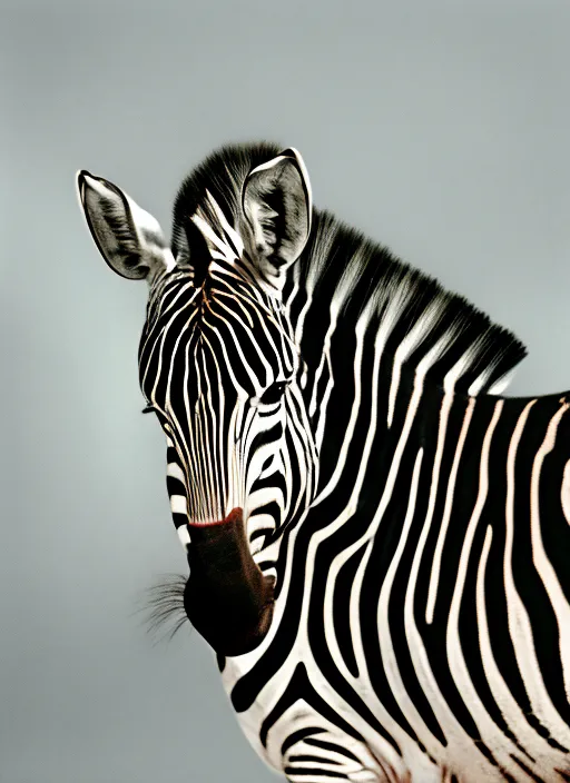 Zebra in original colour on HD