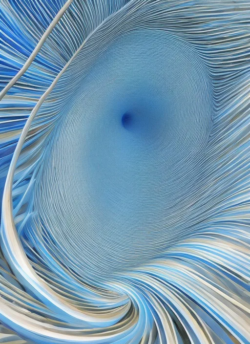 espiral de fita azul