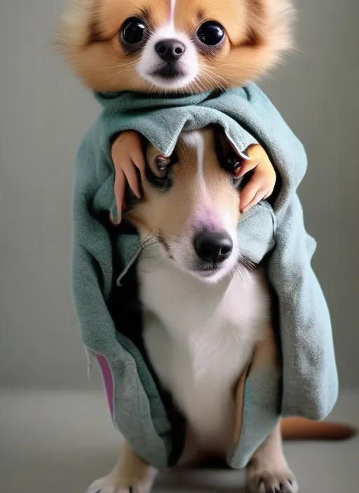 Cute animals dressing like a human being 