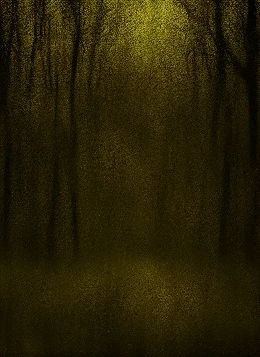 raindrops in between a dark forest