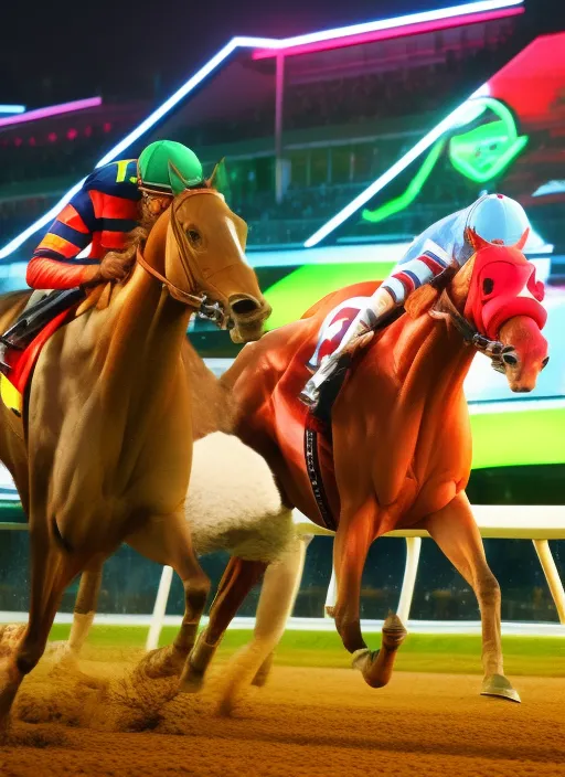 Horse racing neon