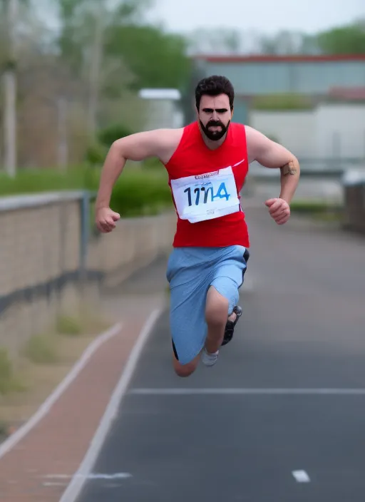 angry man wanting to run