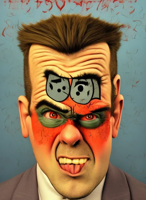 hot-headed angry man with tax
