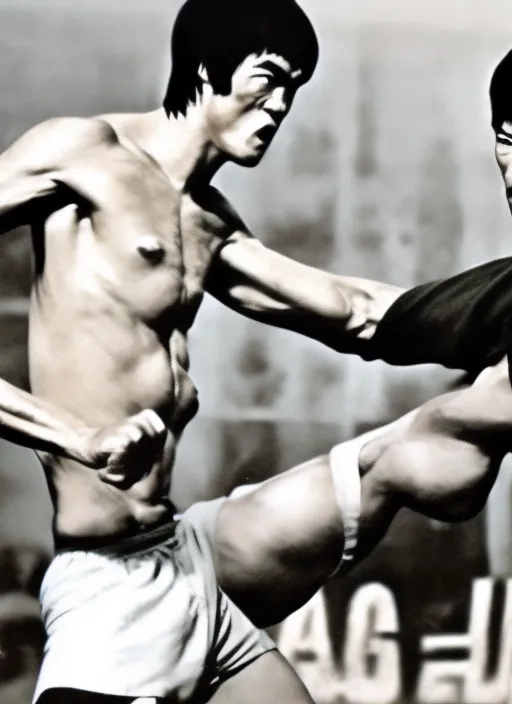 a Bruce lee fight with bambu